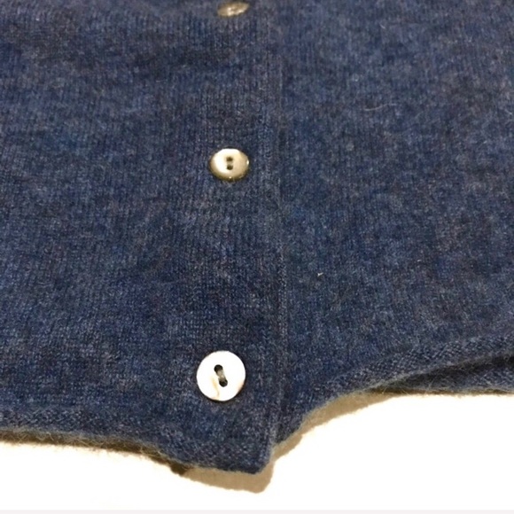 Blue Cashmere Petite Cardigan - Picture 10 of 10